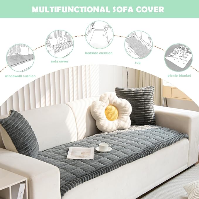 ZQFFB Pet Couch Cover Dogs Washable Non-Slip Couch Protector Pet Friendly Dog - Image 3