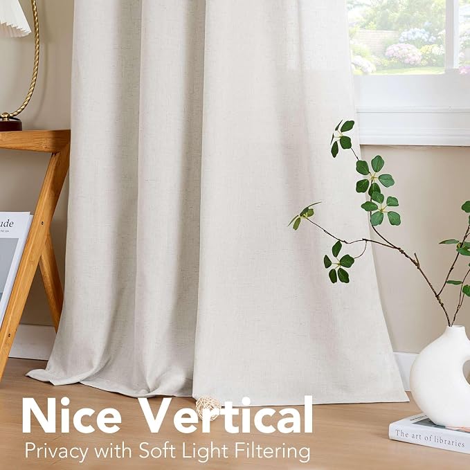 H.VERSAILTEX Living Room Linen Curtains Home Decorative Nickel Grommet Curtains - Image 7