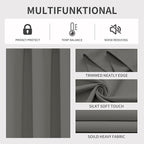 Joydeco Blackout Curtains 90 Inches Long 2 Panels Set, Thermal Insulated Long - Image 3