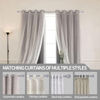 Thestoa Curtain Rods for Windows 30-46 inch, 5/8" Brushed Nickel Curtain Rod - Image 7