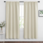 RYB HOME Curtains for Bedroom Living Room 72 inches Long, Thermal Insulated by RYBHOME