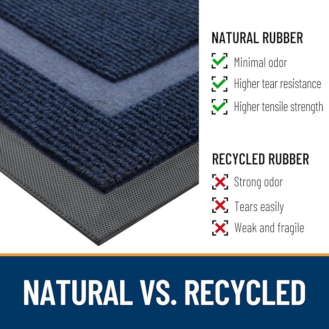 OLANLY Half Circle Door Mat Indoor Outdoor Entrance Welcome, Waterproof - Image 5