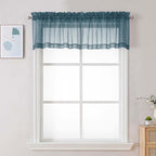 Chyhomenyc Stone Blue Sheer Valances by Chyhomenyc