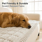 Smiry Couch Cover for Dogs Washable, Non Slip Fuzzy Pet Couch Covers for 3 - Image 3