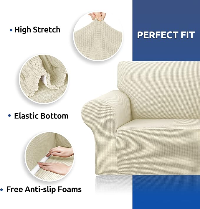 KEKUOU Stretch Oversized Sofa Slipcover 1 Piece Couch Sofa Cover Furniture - Image 3