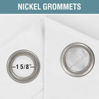 H.VERSAILTEX White Curtains for Living Room Pure White Curtain 96 inches Long - Image 4