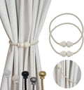 2 Pack Magnetic Curtain Tiebacks Modern Handmade Rope Curtain Tie Backs by HIASTRA
