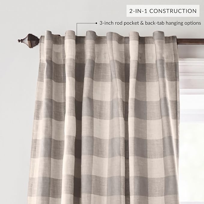 Elrene Home Fashions Farmhouse Living Grainger Buffalo-Check Room Darkening - Image 2