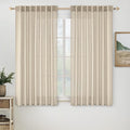 MIULEE Short Linen Curtains 45 Inch Length 2 Panels by MIULEE