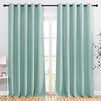 NICETOWN Aqua Blue Blackout Bedroom Curtains, Energy Saving Thermal Window by NICETOWN