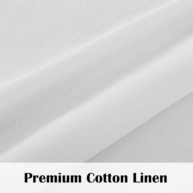 FRAMICS Farmhouse Valance Curtains, Boho Cotton Linen Kitchen Valance, Country - Image 6