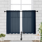 Chyhomenyc Sheer Window Curtains Tier 2 Pieces Set, 36 inch Length, Short by Chyhomenyc