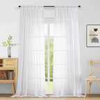 Extra Wide White Sheer Curtains by Home