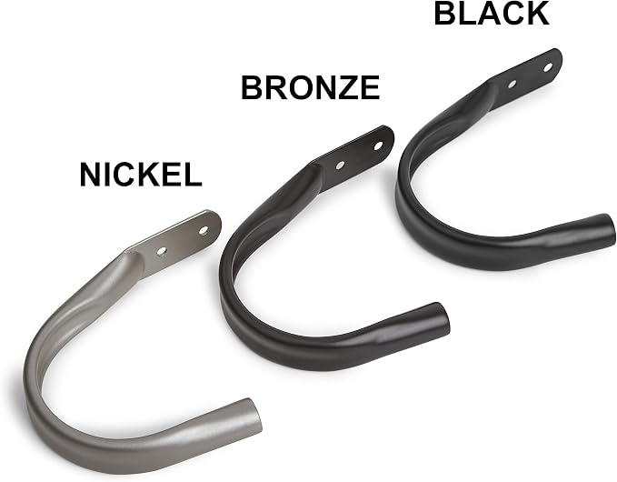 Amazon Basics Decorative Curtain Tiebacks, Sturdy and Easy to Install Holdbacks - Image 3