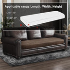 Leather Look Couch Cushion Covers Sofa Seat Slipcovers Sets Couches Furniture - Image 3