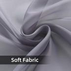 youleyar Solid Sheer Rod Pocket Curtain Voile Draperies 2 Panels White Beige - Image 5