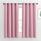 NICETOWN Room Darkening Bedroom Curtains 63 inches Long, Window Treatment by NICETOWN