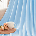 Exclusivo Mezcla Fleece Ice Blue Throw Blanket - Image 7