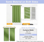 Simplebrand Ava Lime Short 36 Inches Blackout Curtain 2 Panels Set, Half Window - Image 9