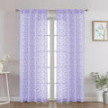 Chyhomenyc Light Purple Sheer Curtains 72 Inches Long 2 Panels Set, Light by Chyhomenyc