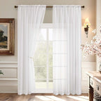 Aiyufeng 2 Pack: Basic White Sheer Curtain Drapes by Aiyufeng
