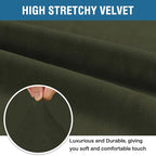 H.VERSAILTEX Stretch Velvet Armchair Cover Couch Covers 1 Cushion Chair - Image 3