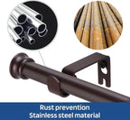 Curtain Rods 2 Pack 5/8 inch Brown Curtain Rods - Image 4