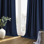 Guken Navy Blue 100% Blackout Curtains 72 Inch Length 2 Panels Set - Image 8