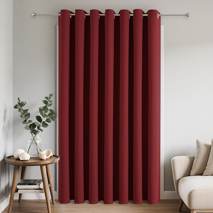Joydeco Blackout Patio Sliding Door Curtains 96 Inches Long, Grommet Privacy by JOYDECO