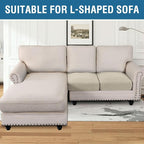 H.VERSAILTEX Super Stretch Individual Seat Sofa Covers Couch Slipcover Sets - Image 8