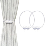 Melaluxe 2 Pack Magnetic Curtain Tiebacks, Decorative Curtain Holdbacks by Melaluxe
