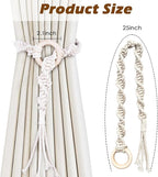 SRG Handmade Boho Curtain Tiebacks Hand Knitting Cotton Curtain Holdbacks - Image 6