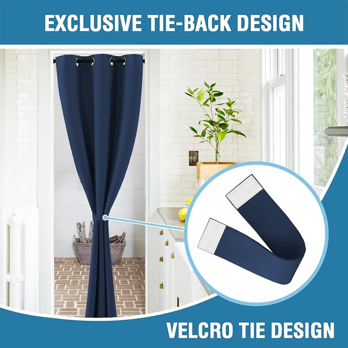 H.VERSAILTEX Doorway Curtain Blackout Closet Door Curtain Room Divider Window - Image 7