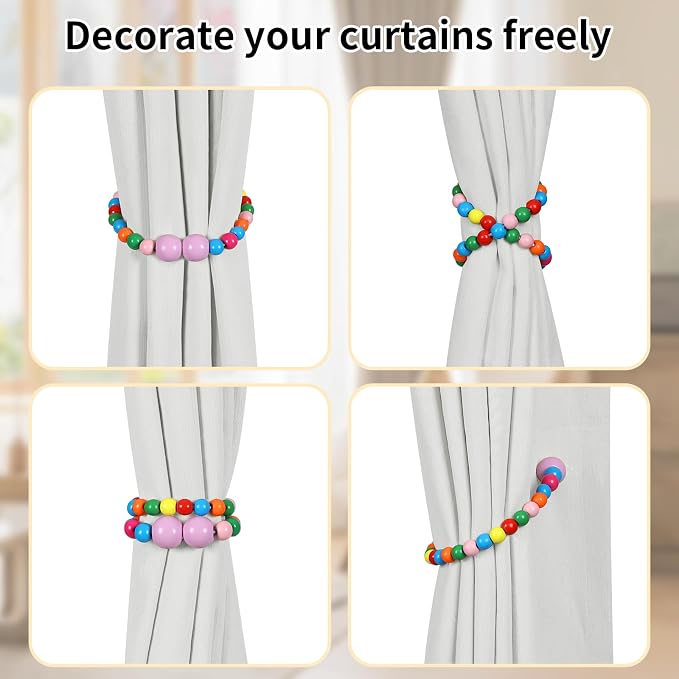 KLOGTSIND Magnetic Curtain Tiebacks, 6 Pack Curtain Holdbacks - Image 4