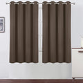 LEMOMO Chocolate Brown Blackout Curtains 52 x 63 Inch Length/Set of 2 Curtain by Lemomo