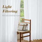 FMFUNCTEX Sheer Non-See-Through White Curtains - Image 5