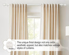 KAMANINA White Curtain Rods for Windows 72 to 144 Inches Long Heavy Duty - Image 3
