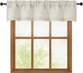 OWENIE Natural Valances for Windows 1 Pcs, Light Filtering Textured Farmhouse by OWENIE