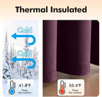 MIULEE Velvet Curtains Purple Orchid Elegant Grommet Thermal Insulated - Image 5