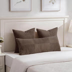 Fancy Homi 2 Packs Dark Brown Decorative Throw Pillow Covers 20x20 Inch - Image 5