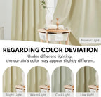 Deconovo Blackout Curtains, Thermal Insulated, W52 x L63 2 Panels, Back Tab - Image 4