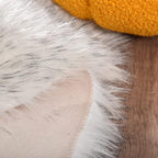 ORINOVA White and Grey Faux Fuzzy Fur Sheepskin Washable Area Rugs - Image 7