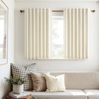 Topfinel 45 Inches Long Linen Blackout Curtains Tiers - Image 7