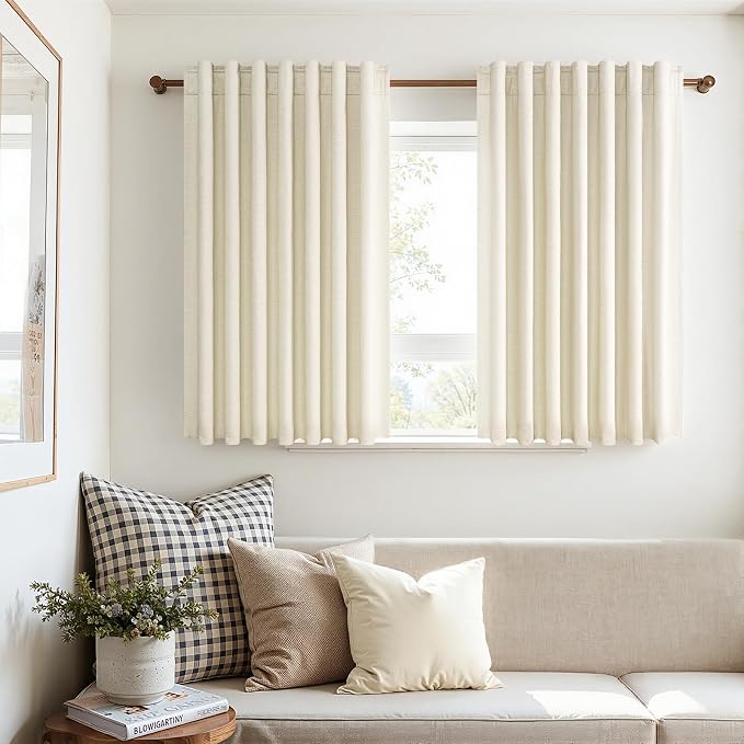 Topfinel 54 Inch Long Blackout Tiers Curtains by Topfinel