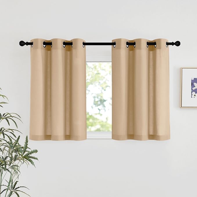 NICETOWN Linen 36 inch Curtains by NICETOWN