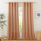 NICETOWN Rustic Linen 144 inch Long Curtains by NICETOWN