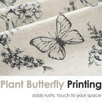 jinchan Floral Curtain Valance for Windows 16 Inch Linen Valance for Kitchen - Image 4