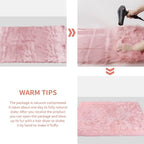 Ciicool Pink Fur Fluffy Rug, 2x4 ft Small Faux Fur Rugs - Image 7