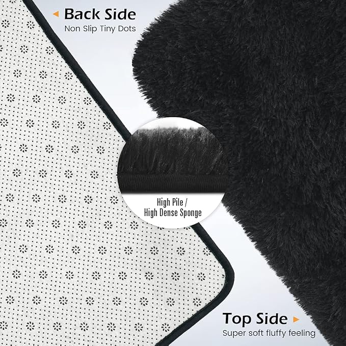 Amearea Premium Soft Fluffy Area Rug Modern Shag Carpet, 3x5 Feet, Fuzzy Shaggy - Image 9