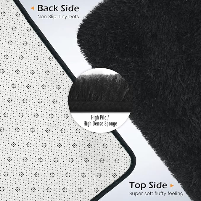 Amearea 8x10 Premium Soft Fluffy Rug Modern Shag Carpet, Fuzzy Shaggy Rugs - Image 5